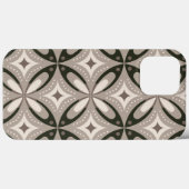 Beige and Brown Retro circular shapes Case-Mate iPhoneケース (裏面 (横))