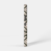 Beige and Brown Retro circular shapes Samsung Galaxyケース (右側面)