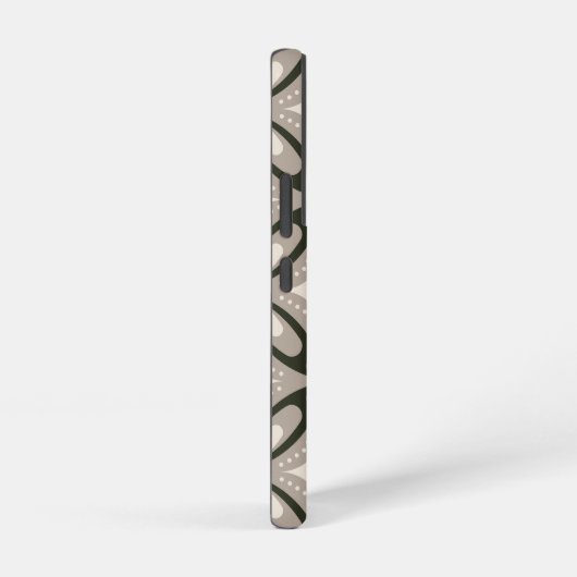 Beige and Brown Retro circular shapes Samsung Galaxyケース (右側面)