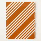 Beige and burnt orange five stripe pattern プランナー手帳 (裏面)