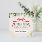 Beige and Green Festive Christmas Invitation (スタンド正面)