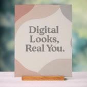 Beige and grey marble tones AI art  アクリルサイン (ニュートラル)