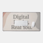 Beige and grey marble tones AI art  デスクマット (キーボード&マウス)