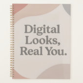 Beige and grey marble tones AI art  プランナー手帳 (正面)