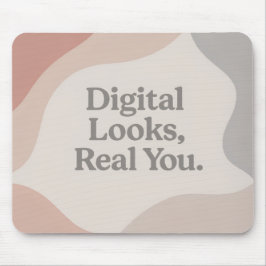 Beige and grey marble tones AI art  マウスパッド