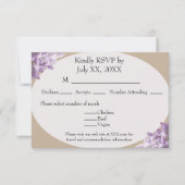 Beige and Lilac RSVP card (正面)