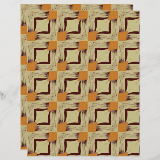 Beige and Maroon Tiles scrapbook paper (正面/裏面)