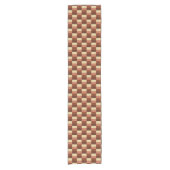 Beige and Rusty Color Blocks ショートテーブルランナー (正面)