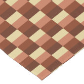 Beige and Rusty Color Blocks ショートテーブルランナー (コーナー)