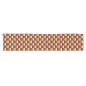 Beige and Rusty Color Blocks ショートテーブルランナー (横)