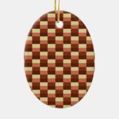 Beige and Rusty Color Blocks セラミックオーナメント (裏面)