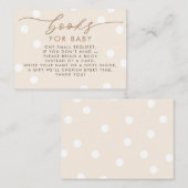 Beige and White Books For Baby Request エンクロージャーカード (正面/裏面)
