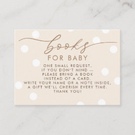Beige and White Books For Baby Request エンクロージャーカード