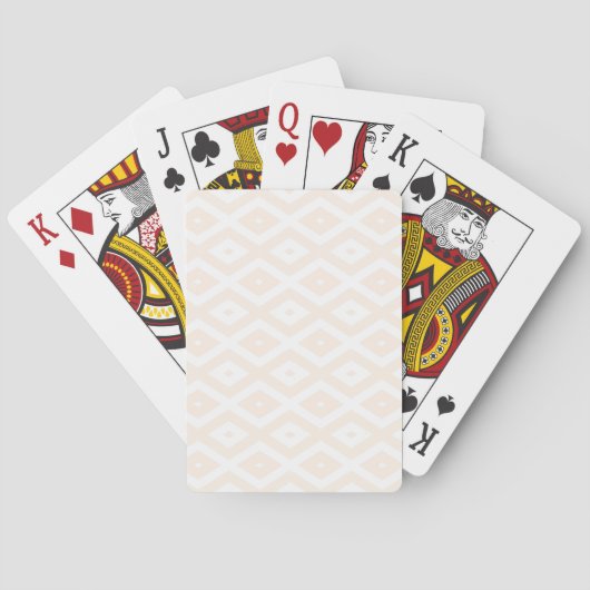 Beige and white diamond pattern トランプ (裏面)