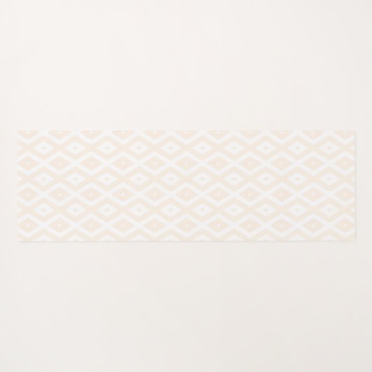 Beige and white diamond pattern ヨガマット (裏面(横))