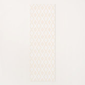 Beige and white diamond pattern ヨガマット (正面)