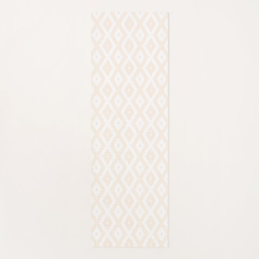 Beige and white diamond pattern ヨガマット (正面)