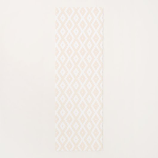 Beige and white diamond pattern ヨガマット (裏面)