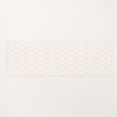Beige and white diamond pattern ヨガマット (正面(横))