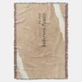 Beige and White Earth Tone, Minimalist Family スローブランケット (正面縦)