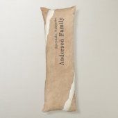 Beige and White Earth Tone, Minimalist Family ボディピロー (裏面 (縦))