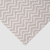 Beige And White Squiggly Chevron Zigzag Pattern 薄葉紙 (詳細)