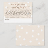 Beige and White Unwrapped Shower エンクロージャーカード (正面/裏面)