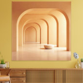 Beige Archway Hall キャンバスプリント (インサイチュ (リビング))