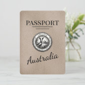 Beige Australia Passport日付の保存 セーブザデート (スタンド正面)