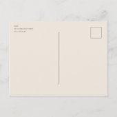 Beige Baby Birth Photo Thank You Postcard ポストカード (裏面)