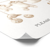 Beige Baby Clothes And Toys Babies are Sweet ポスター (角)