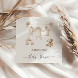 Beige Baby Clothes And Toys Baby Shower スタンダードランチョンナプキン