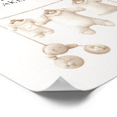 Beige Baby Clothes And Toys Baby Shower Favors ポスター (角)