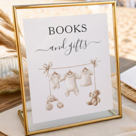 Beige Baby Clothes And Toys Books and Gifts ポスター