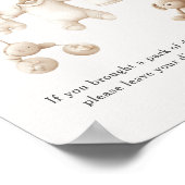 Beige Baby Clothes And Toys Diaper Raffle Sign ポスター (角)