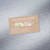 Beige Bakery Pastry Chef Baking Utensils マグネット名刺 (インサイチュ)