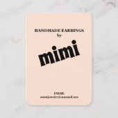 Beige Bible Verse Earring Display名刺 名刺 (裏面)