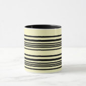 Beige & Black Striped Mug — Calm, Chic, Timeless マグカップ (中央)