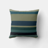 Beige, Blue, green and black stripes クッション (裏面)