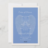 Beige & Blue Sky Funeral Invitation Template 招待状 (裏面)