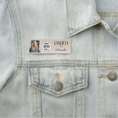 Beige Blush Lashed Minimal Logo Photo 名札 (インサイチュ)