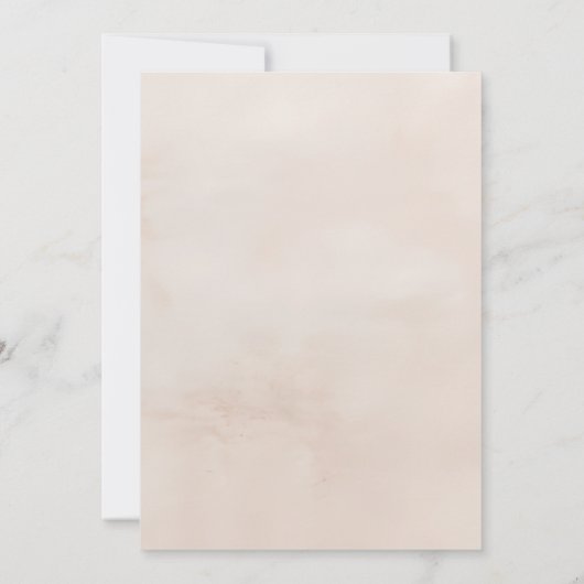 Beige Bohoフローラ日付カードの保存 セーブザデート (裏面)