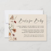 Beige Boho Fall Books for Baby Card  ノートカード (正面)