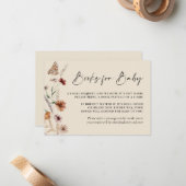 Beige Boho Fall Books for Baby Card  ノートカード (正面/裏面インサイチュ)