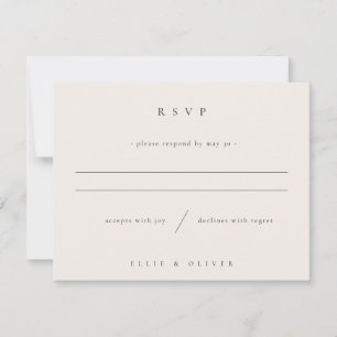 Beige Boho Photo結婚'sベージュモダン 出欠カード