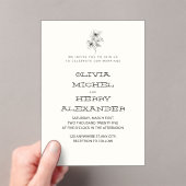 BEIGE BOTANIC CLASSY INVITATION アクリル招待状 (インサイチュ (ポータブル))