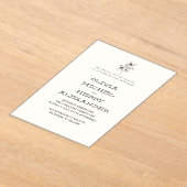 BEIGE BOTANIC CLASSY INVITATION アクリル招待状 (レイダウン)