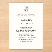 BEIGE BOTANIC CLASSY INVITATION アクリル招待状 (正面)