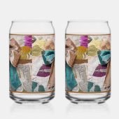 Beige Bow Soda Glass ガラス缶 (右)