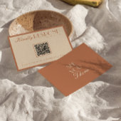 Beige Bronzer Old Money QR Code Wedding RSVP